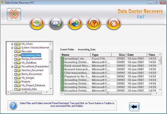 Screenshot of Data Doctor Recovery FAT Partition