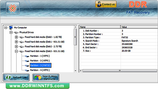 DDR FAT Data Recovery Software