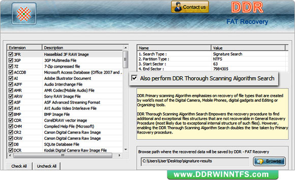 DDR FAT Data Recovery Software