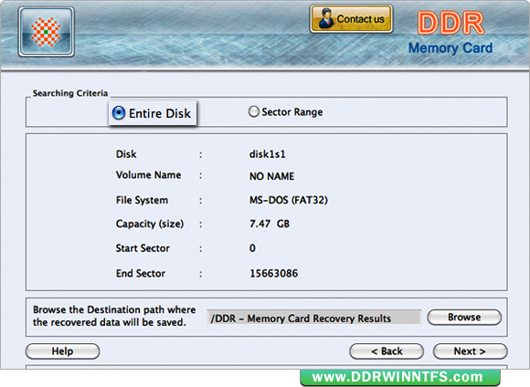 Mac DDR Recovery Software - Memory Card