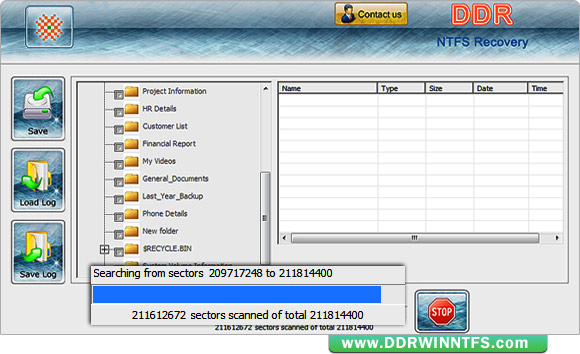 DDR NTFS Data Recovery Software