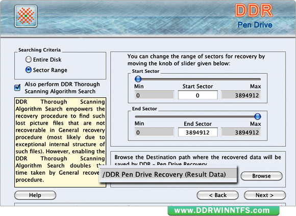 Mac DDR Recovery Software - Pen Drive